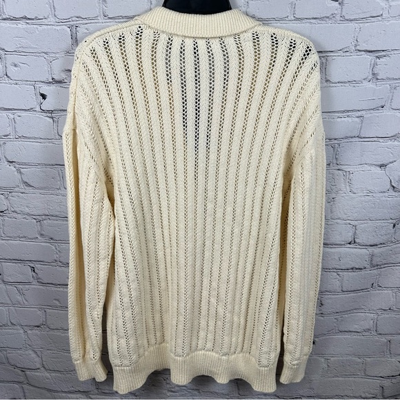 Rag & Bone Adrienne Relaxed Cardigan Sweater Button Front Midweight Ivory M NWT - Picture 4 of 8